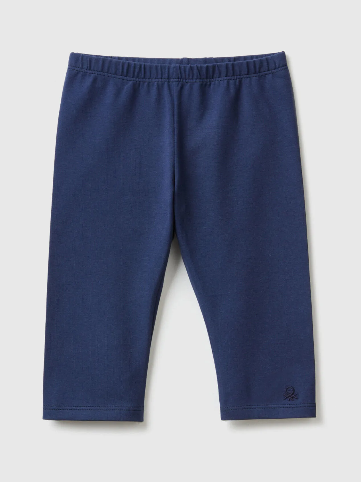 3/4 leggings in stretch cotton - Dark Blue | Benetton