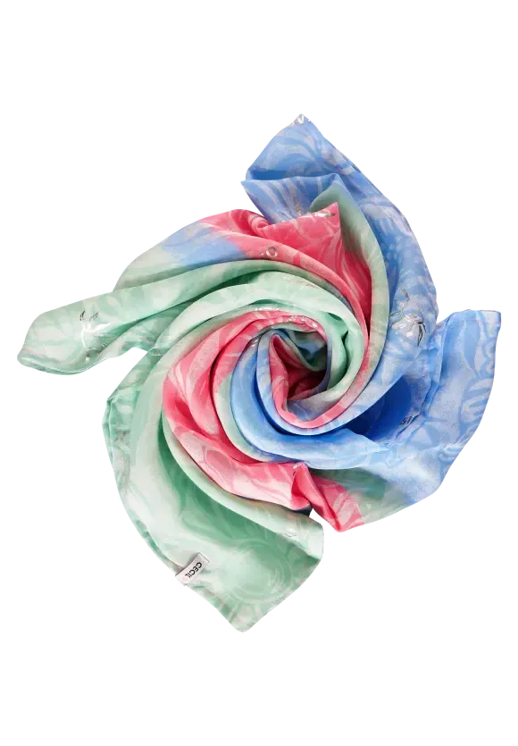 572123- Pastel Foil Loop Scarf - Cecil