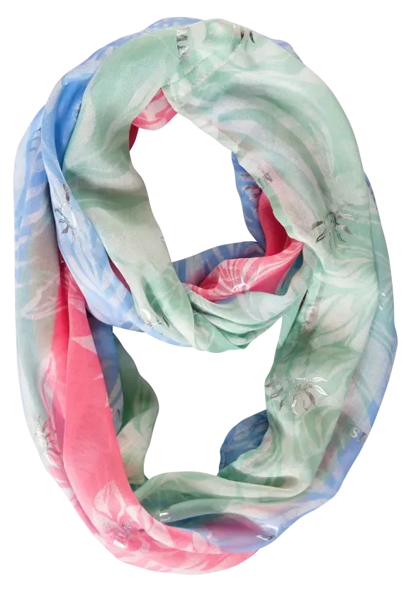 572123- Pastel Foil Loop Scarf - Cecil