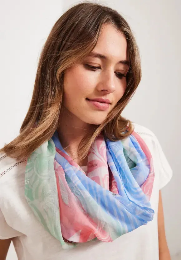 572123- Pastel Foil Loop Scarf - Cecil