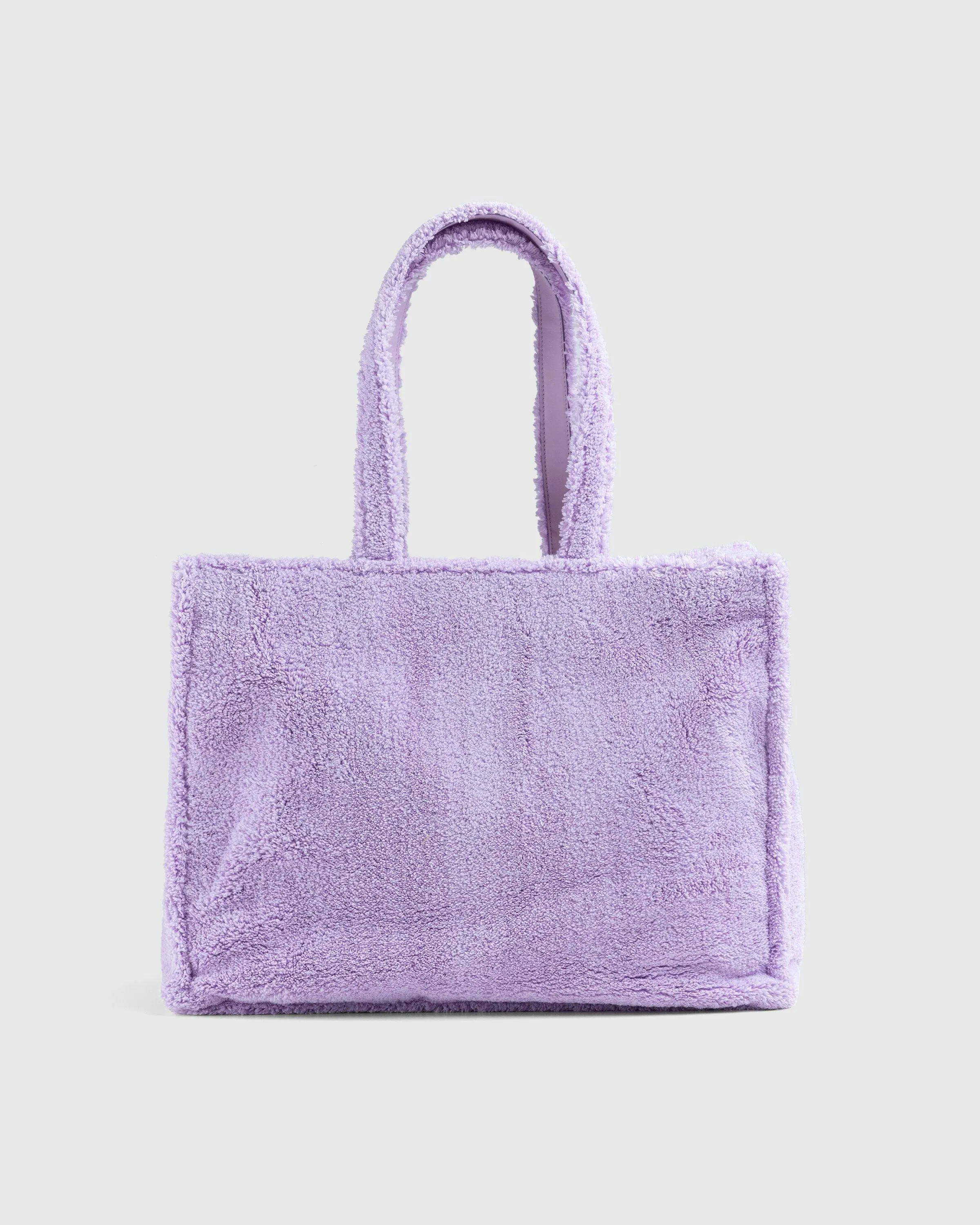 Acne Studios – Furry Logo Shoulder Tote Bag Lilac Purple | Highsnobiety Shop