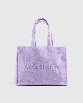 Acne Studios – Furry Logo Shoulder Tote Bag Lilac Purple | Highsnobiety Shop