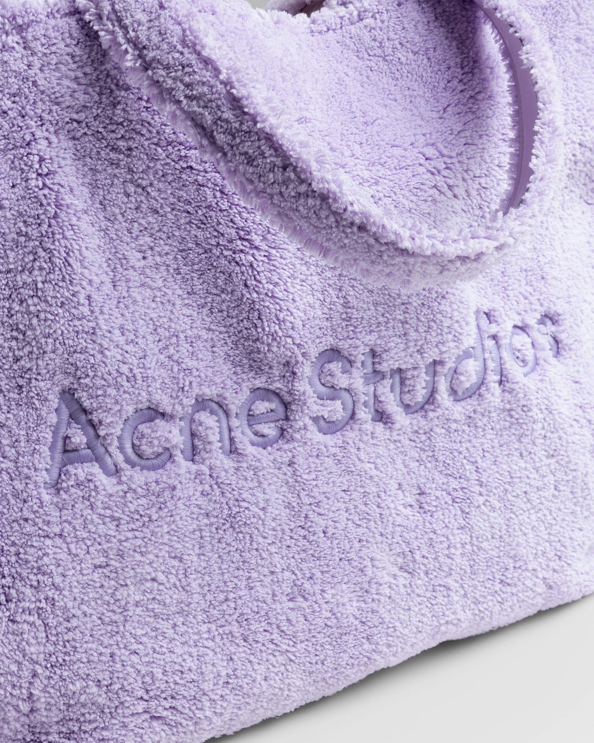 Acne Studios – Furry Logo Shoulder Tote Bag Lilac Purple | Highsnobiety Shop