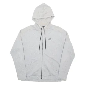 ADIDAS Mens Grey Hoodie Full Zip L