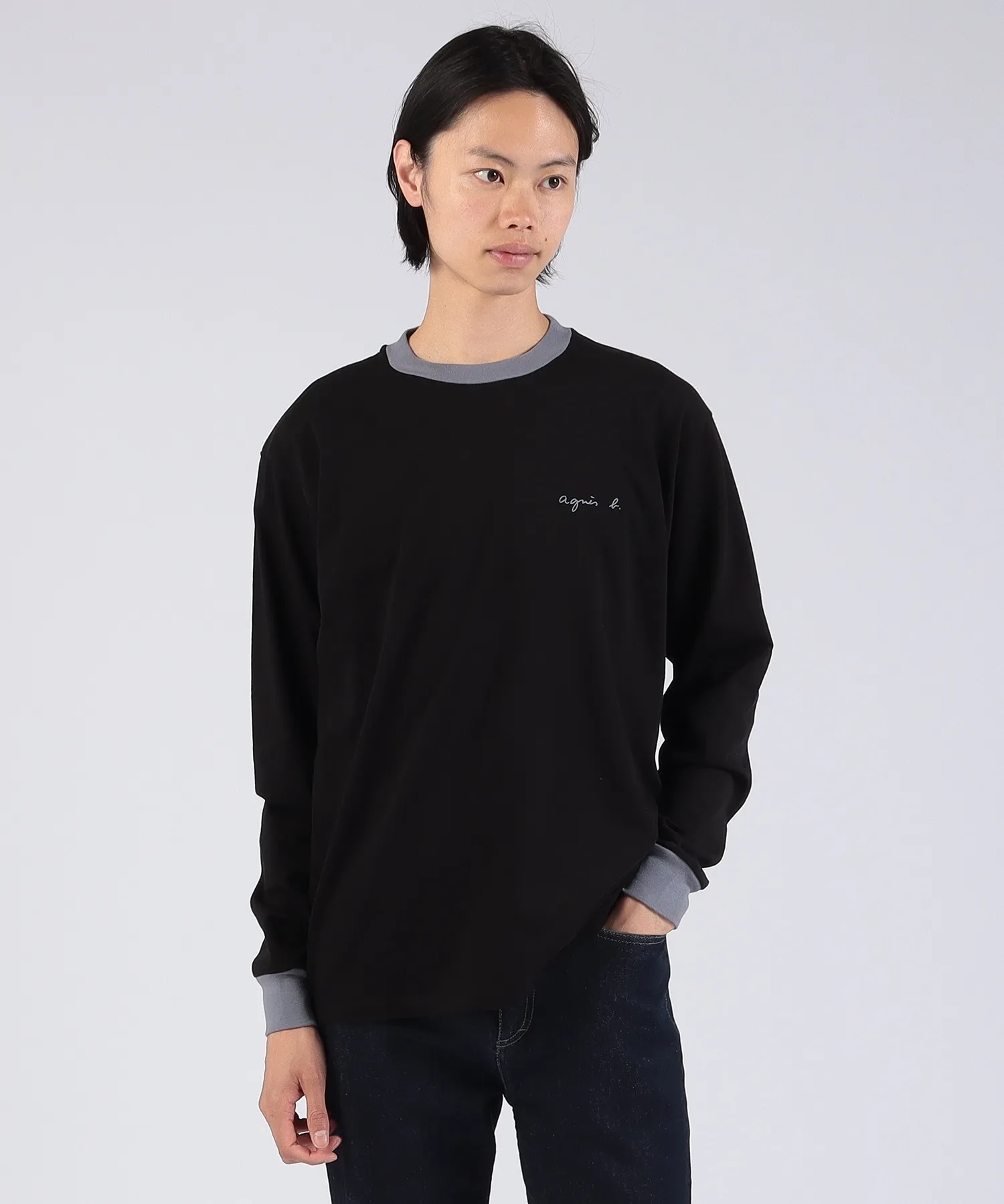 Agnes b  |Long Sleeves Plain Long Sleeve T-shirt Logo