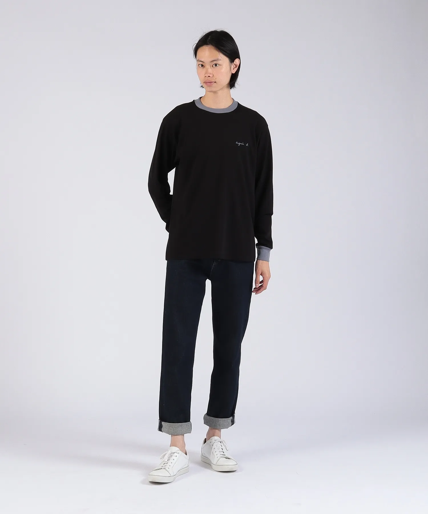 Agnes b  |Long Sleeves Plain Long Sleeve T-shirt Logo