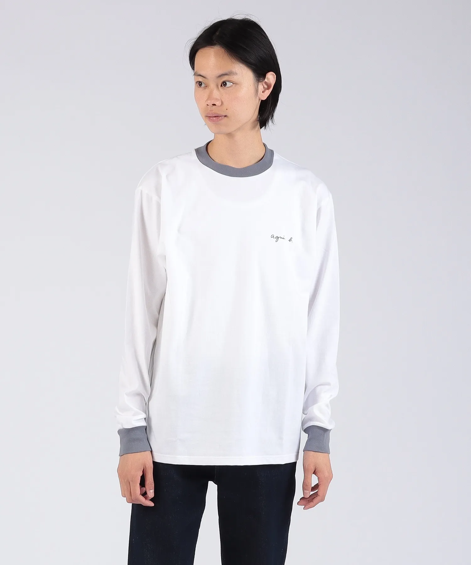 Agnes b  |Long Sleeves Plain Long Sleeve T-shirt Logo