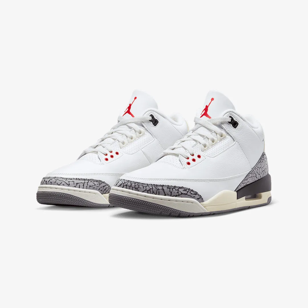 AIR JORDAN 3 RETRO 'SUMMIT WHITE/FIRE RED-BLACK-CEMENT GREY'