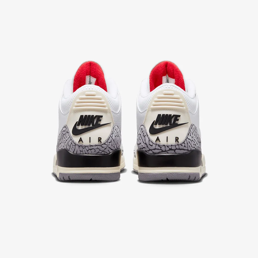 AIR JORDAN 3 RETRO 'SUMMIT WHITE/FIRE RED-BLACK-CEMENT GREY'