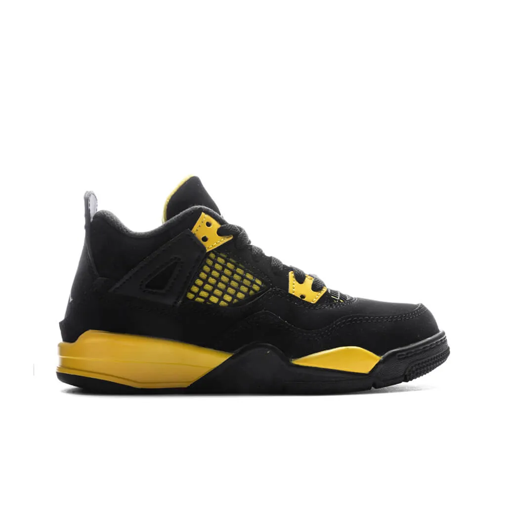 Air Jordan 4 Retro (PS) Thunder - Black/White/Tour Yellow