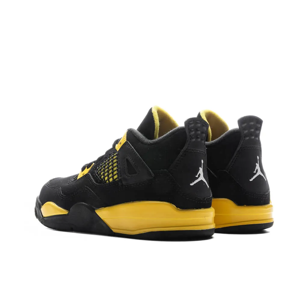 Air Jordan 4 Retro (PS) Thunder - Black/White/Tour Yellow