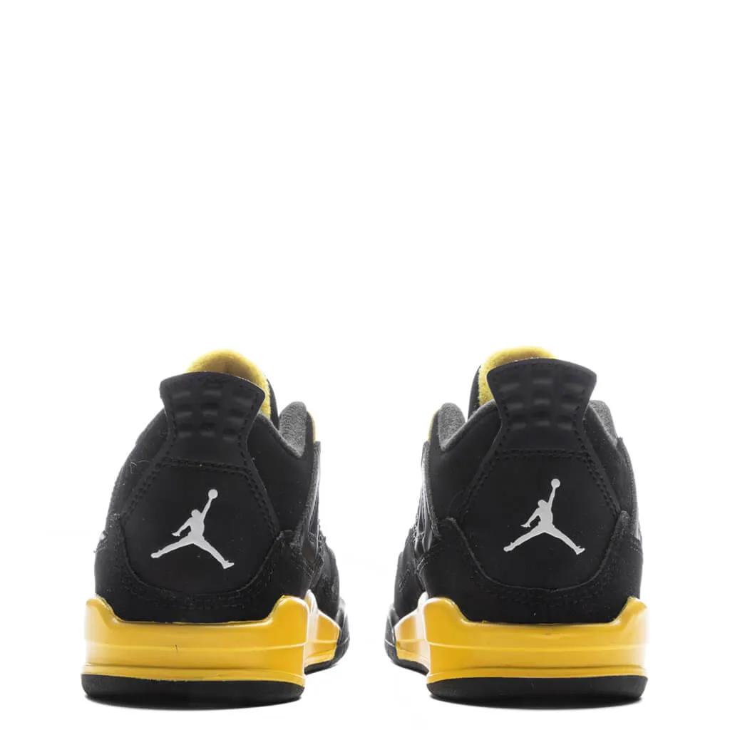 Air Jordan 4 Retro (PS) Thunder - Black/White/Tour Yellow