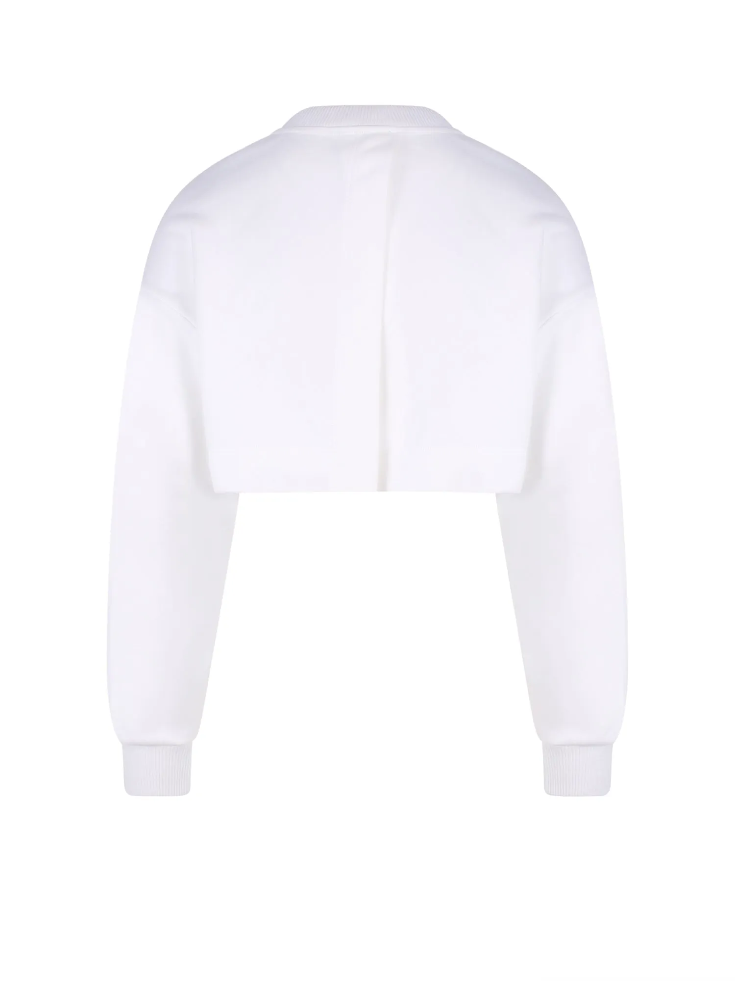 Alexander McQueen Long Sleeved Crewneck Cropped Sweatshirt