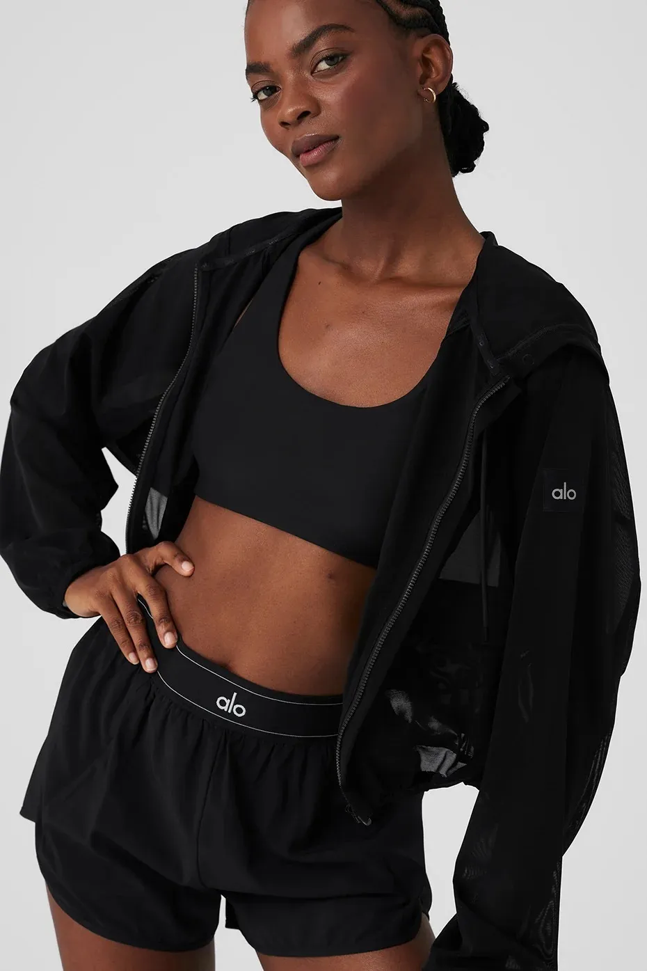 ALO Yoga  |Street Style Long Sleeves Plain Logos on the Sleeves