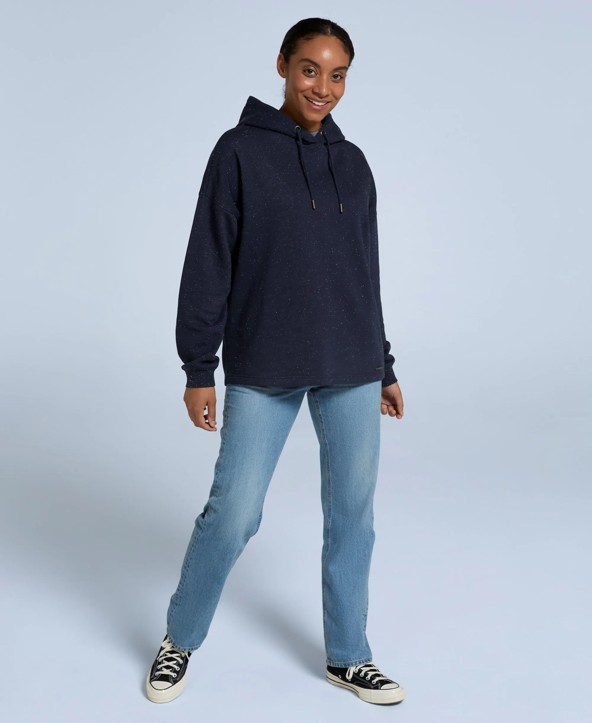 Amber Womens Relaxed Hoodie - Navy