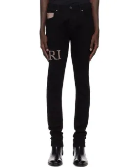 Amiri Black 'Amiri' Snake Logo Jeans