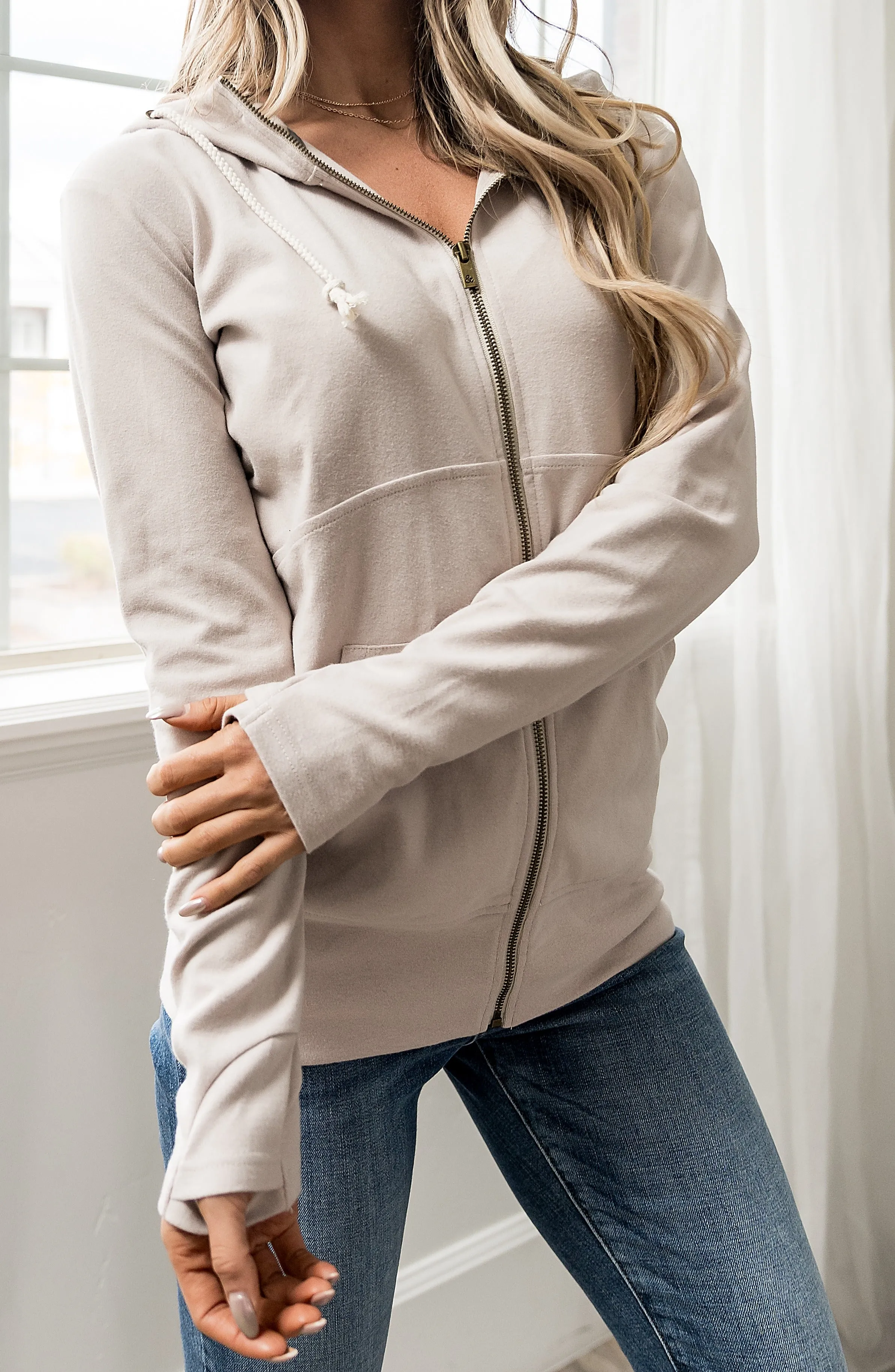 Ampersand Avenue Fullzip Sweatshirt Dove