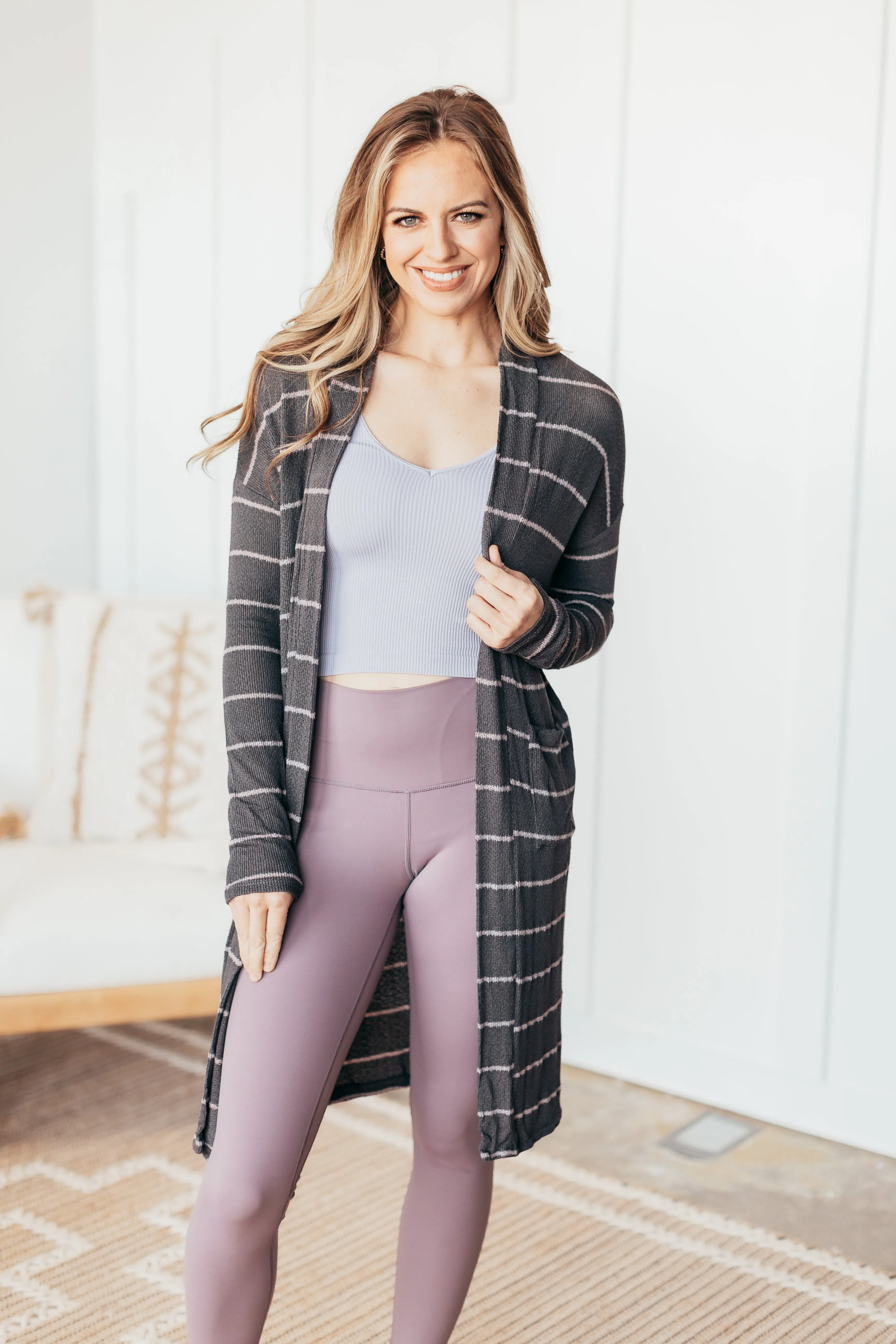 Amy Striped Duster Cardigan