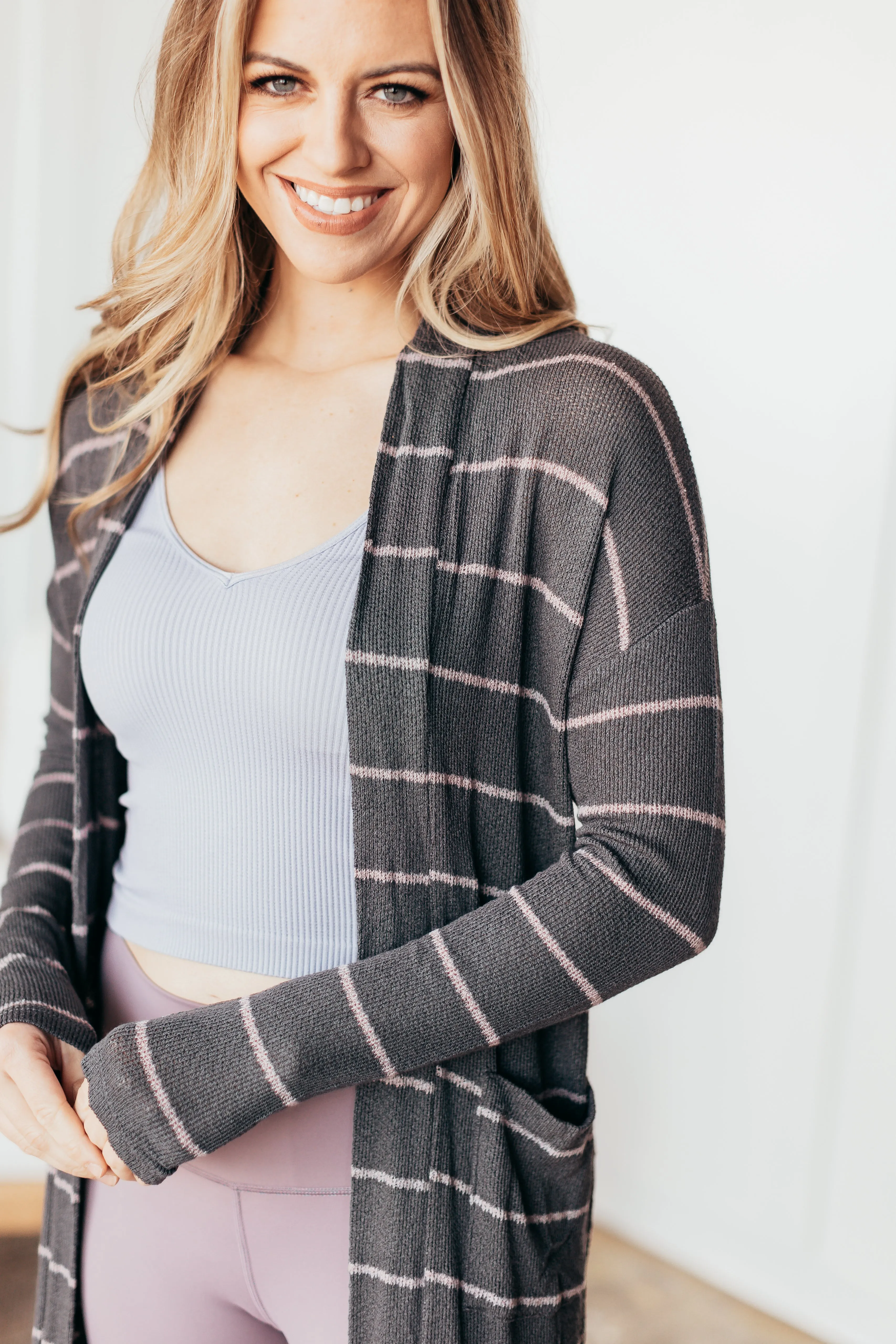 Amy Striped Duster Cardigan