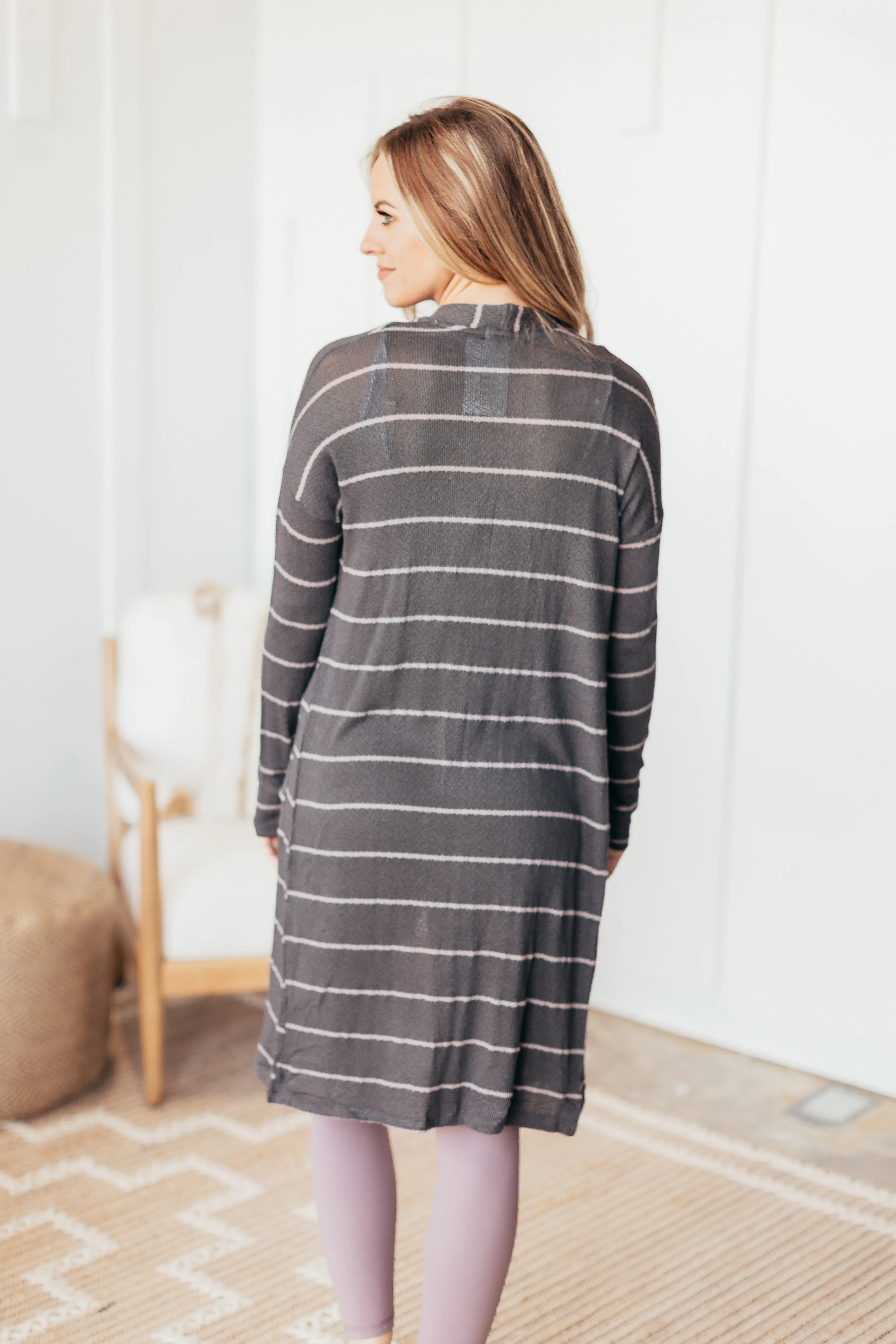 Amy Striped Duster Cardigan