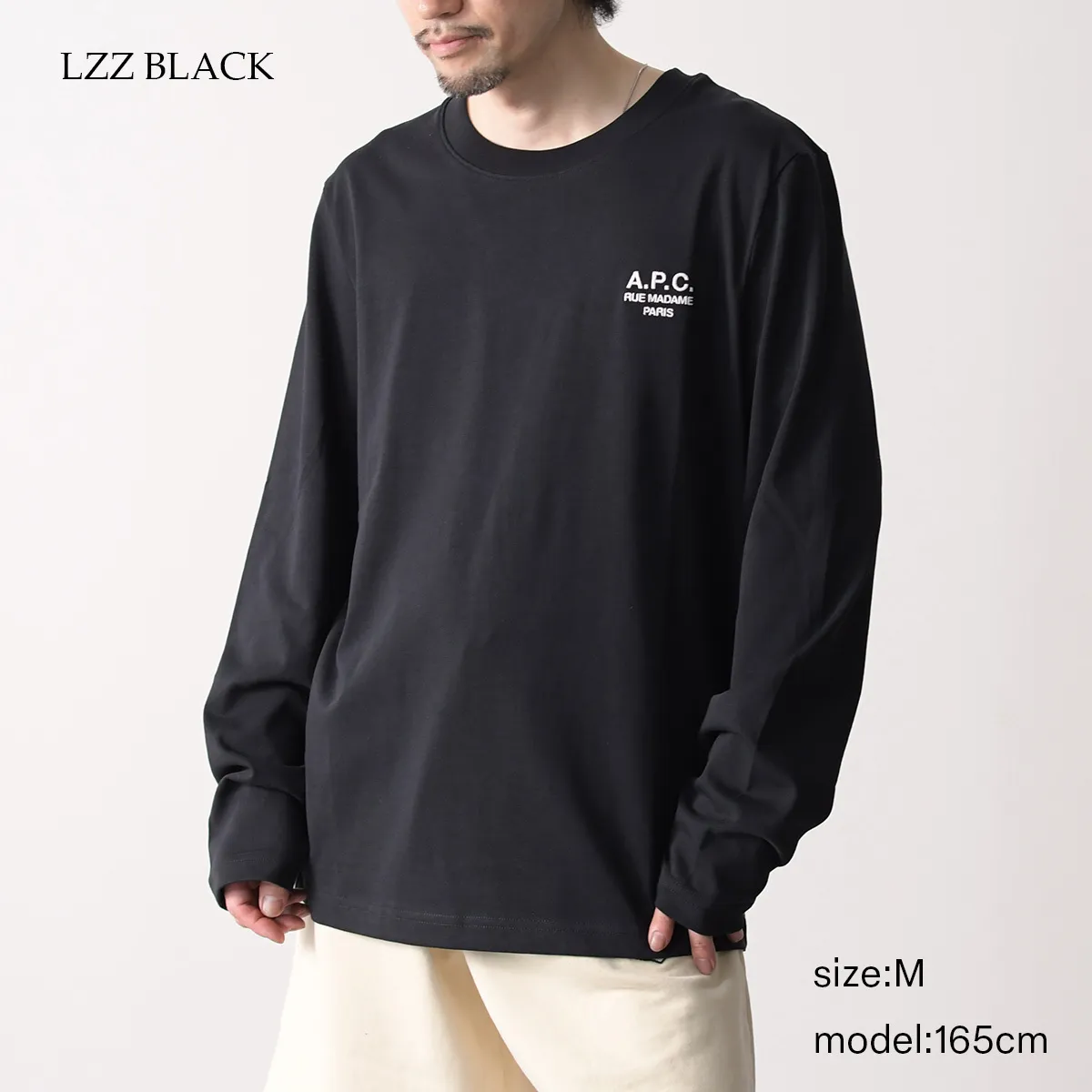 A.P.C.  |Crew Neck Long Sleeves Plain Cotton Long Sleeve T-shirt Logo