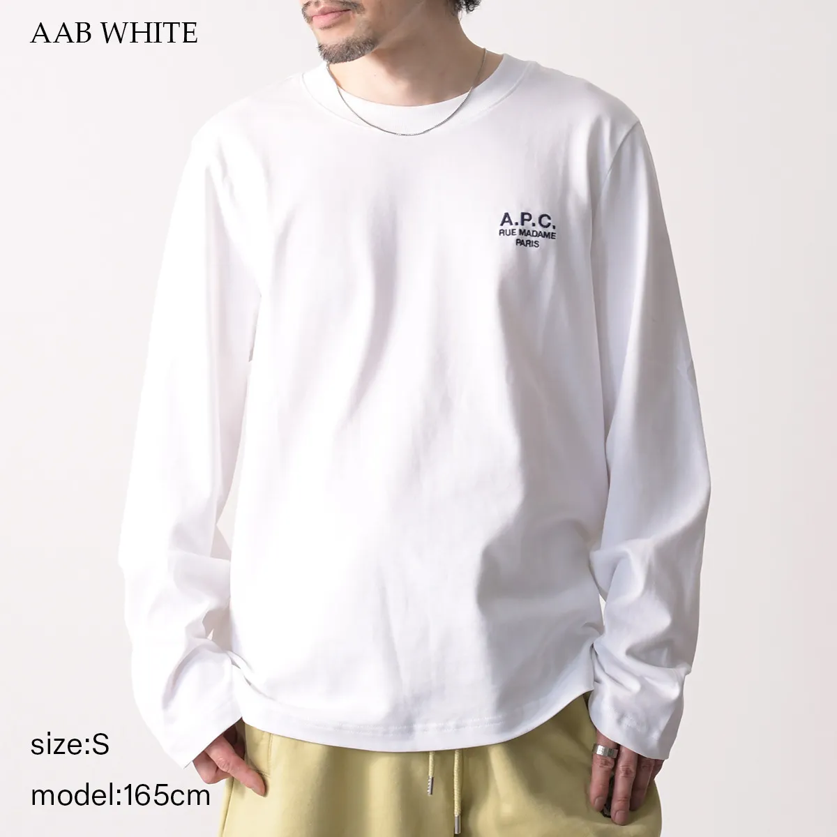 A.P.C.  |Crew Neck Long Sleeves Plain Cotton Long Sleeve T-shirt Logo