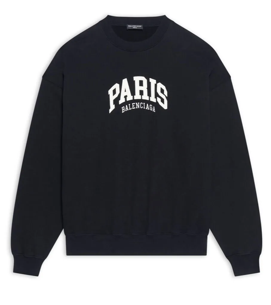 BALENCIAGA  |Pullovers Unisex Street Style Long Sleeves Cotton Logo