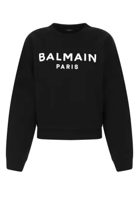 Balmain Ribbed Hem Crewneck Sweatshirt