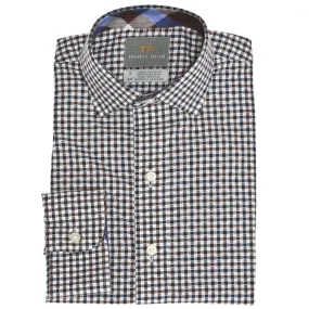 Big Boys Brown Check Button Down Shirt