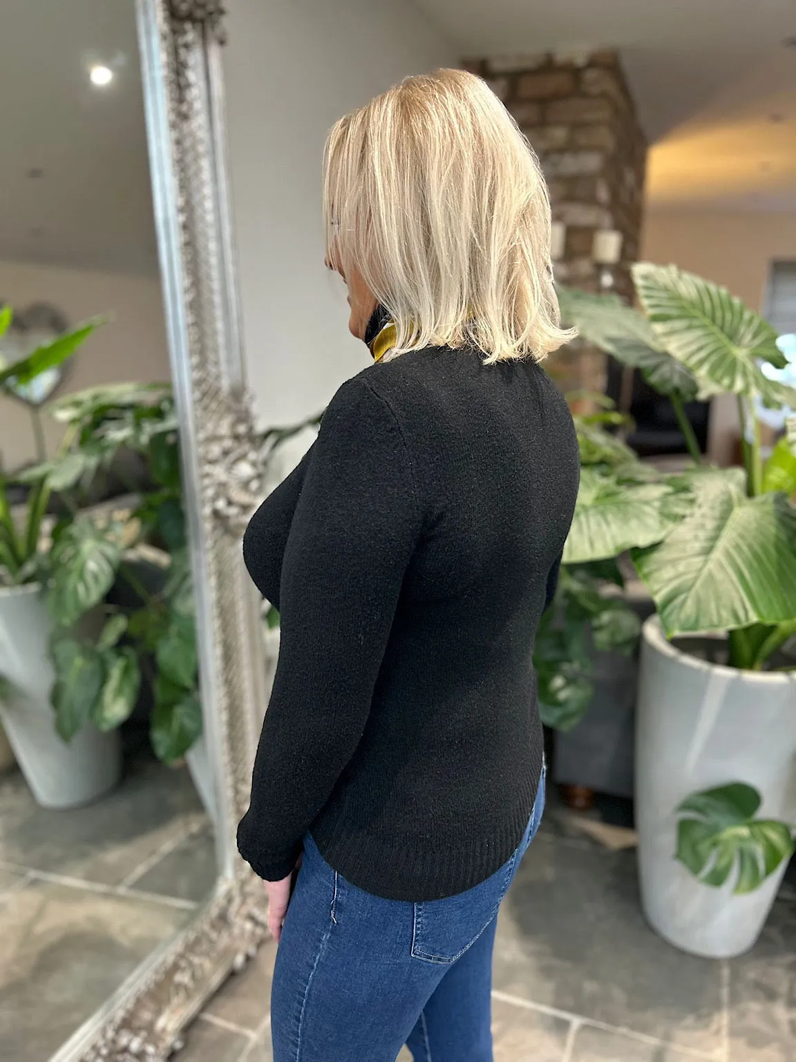 Black Roll Neck Jumper Sonia