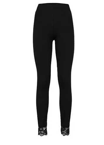 bonprix Lace Trim Leggings | Grattan