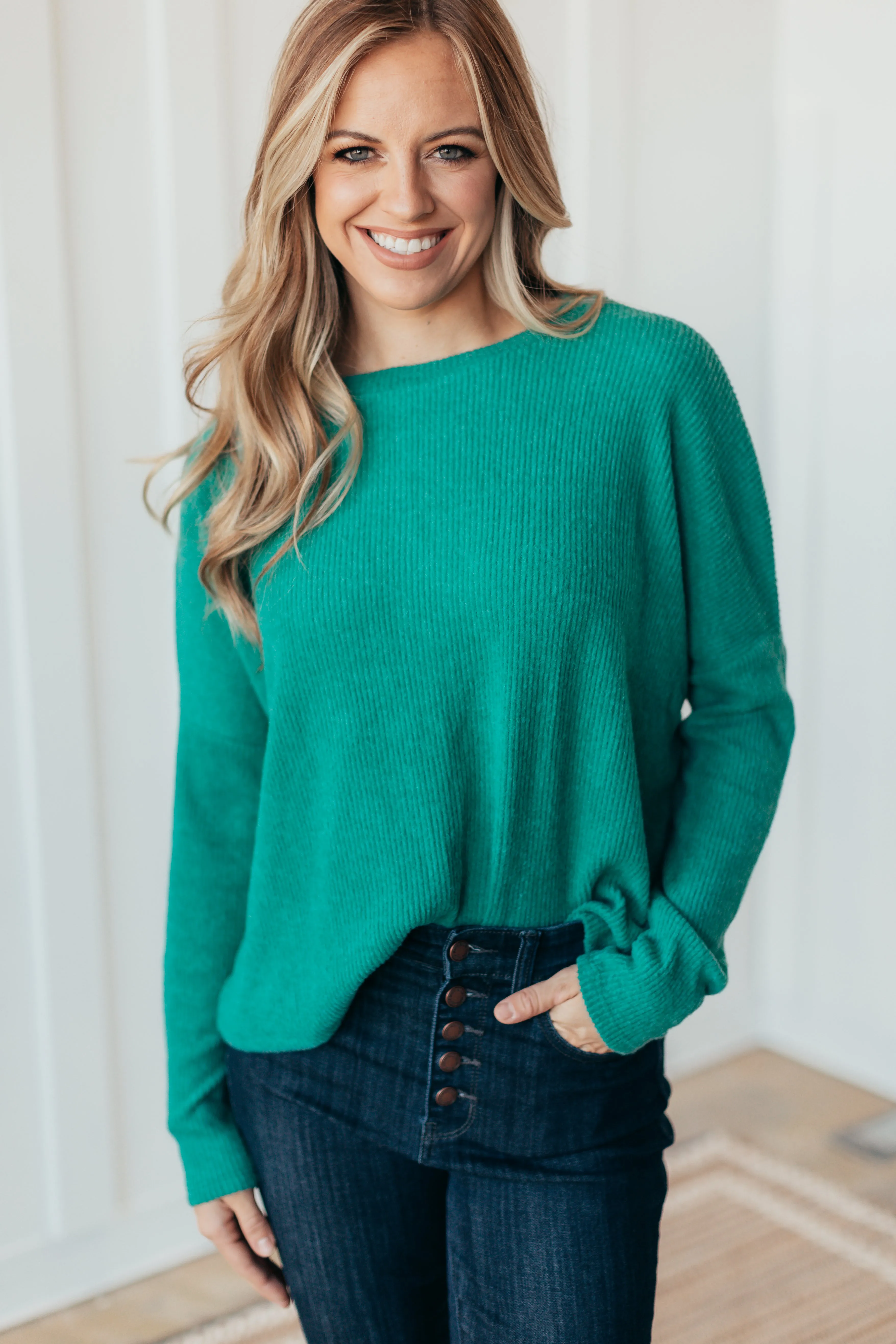 Bostyn Ribbed Long Sleeve Top - 5 Colors