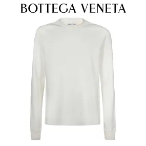 BOTTEGA VENETA  |Crew Neck Long Sleeves Plain Cotton Long Sleeve T-shirt