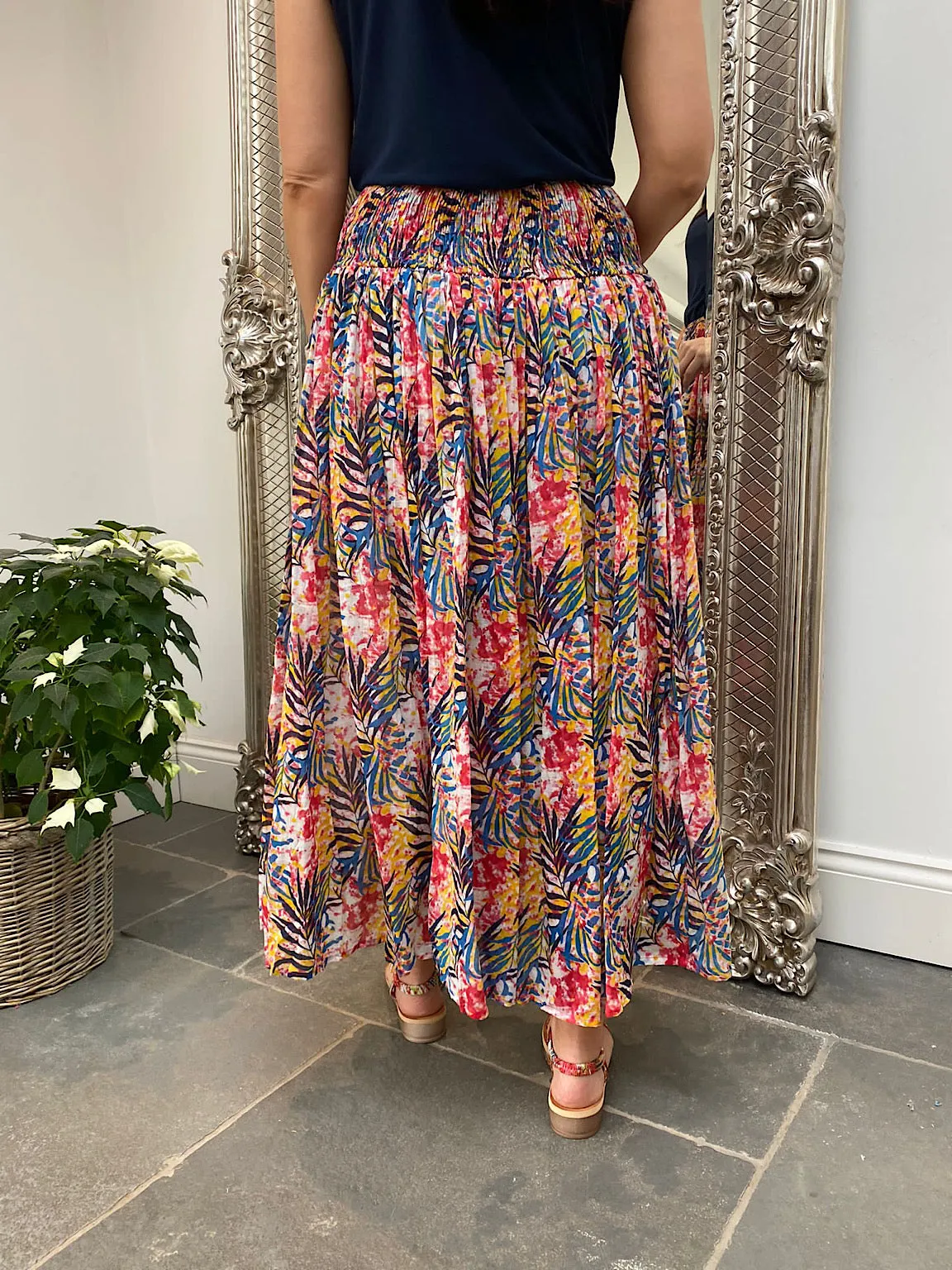 Bright Multi Patterned Flow Skirt Zara