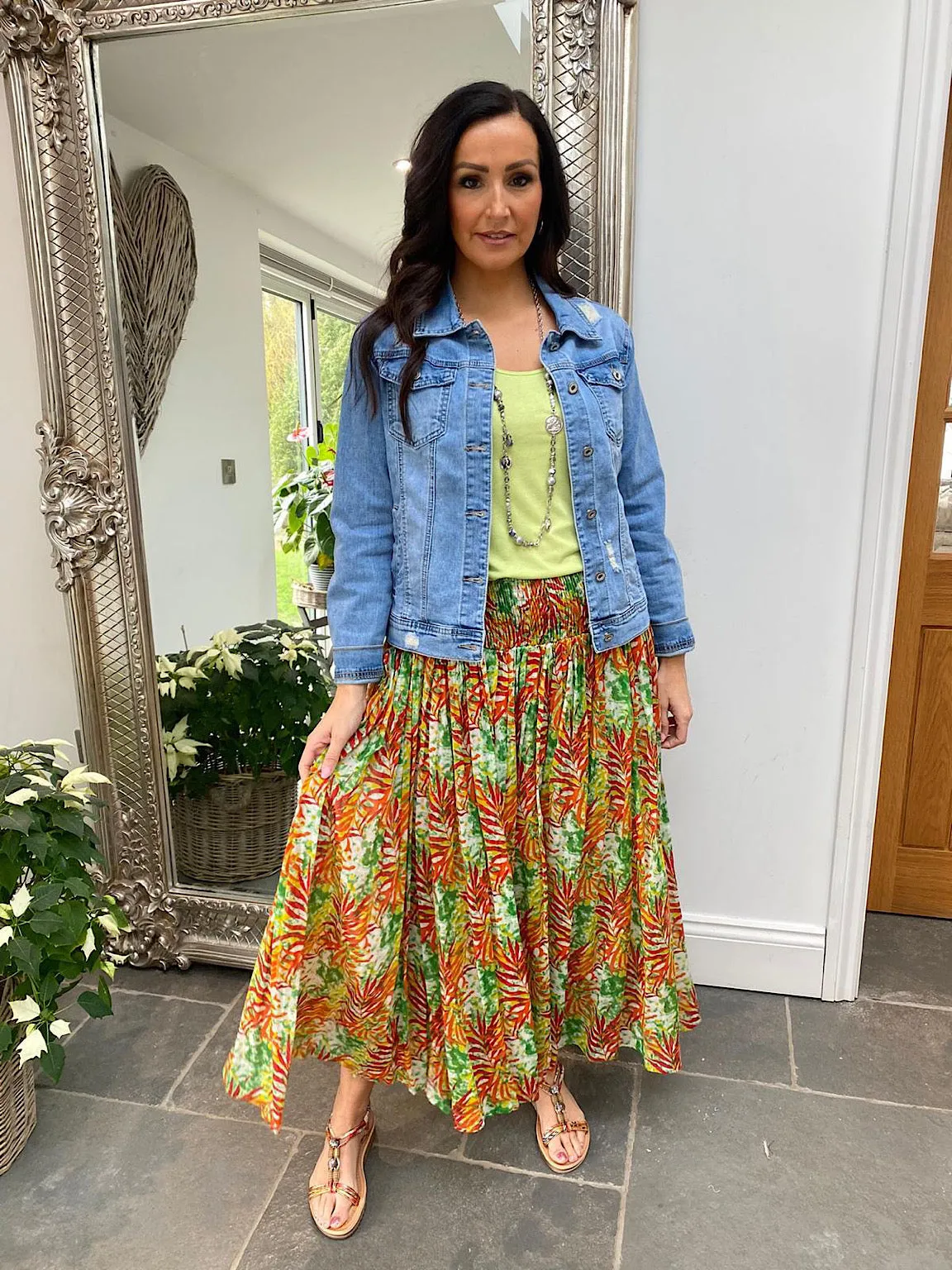 Bright Multi Patterned Flow Skirt Zara