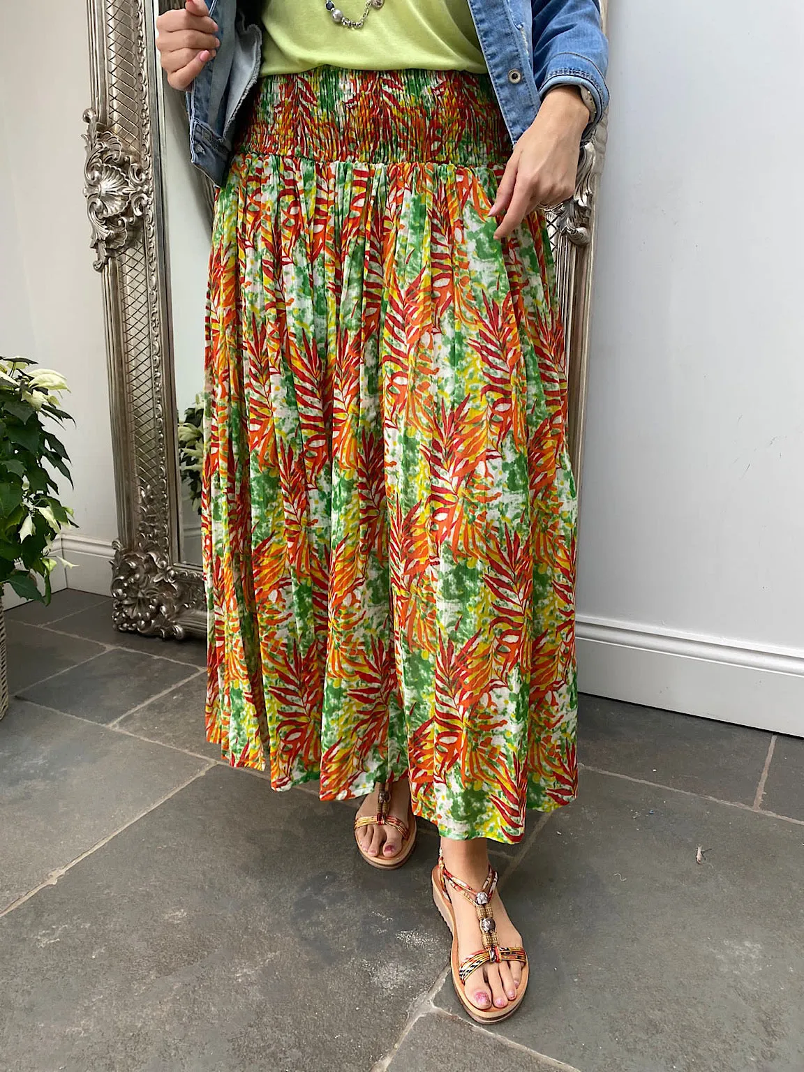 Bright Multi Patterned Flow Skirt Zara