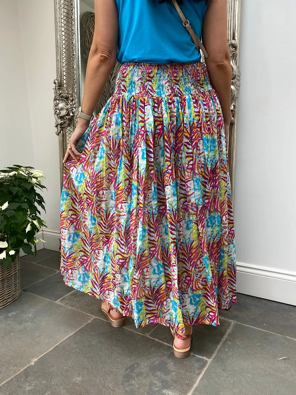 Bright Multi Patterned Flow Skirt Zara