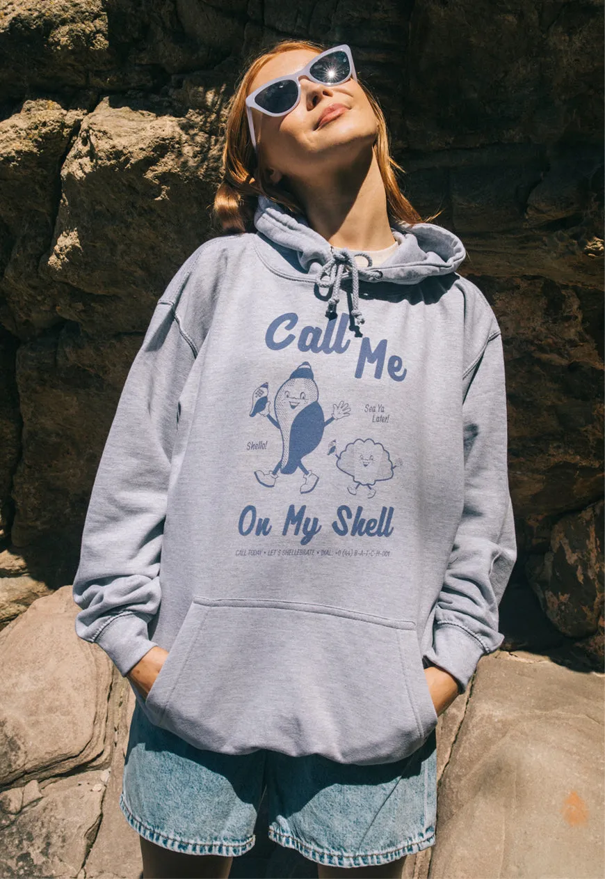 Call Me On My Shell Women's Staycation Slogan Hoodie