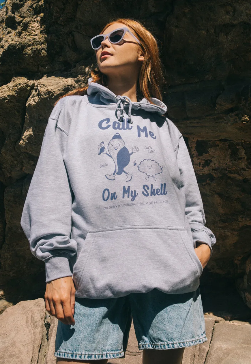 Call Me On My Shell Women's Staycation Slogan Hoodie