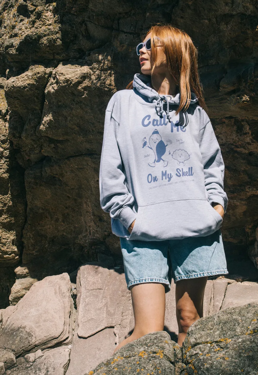 Call Me On My Shell Women's Staycation Slogan Hoodie