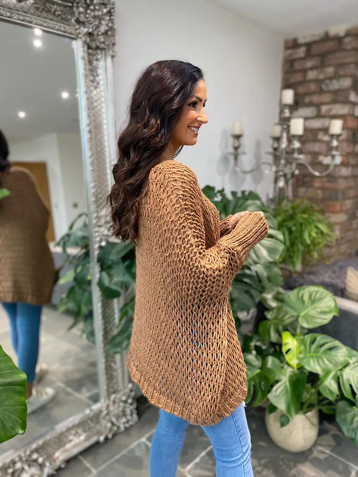 Camel Loose Weave Jumper Juliet