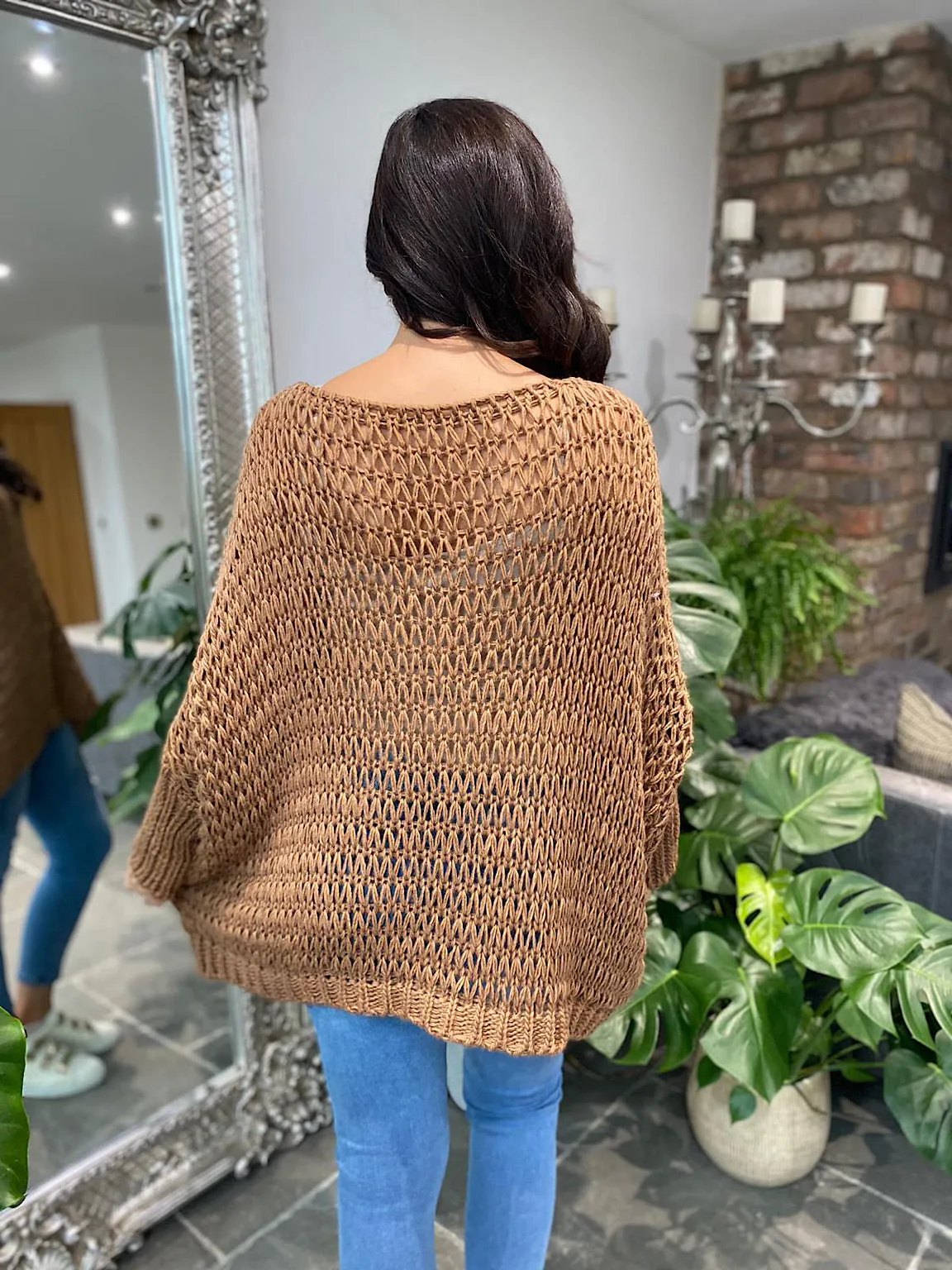 Camel Loose Weave Jumper Juliet