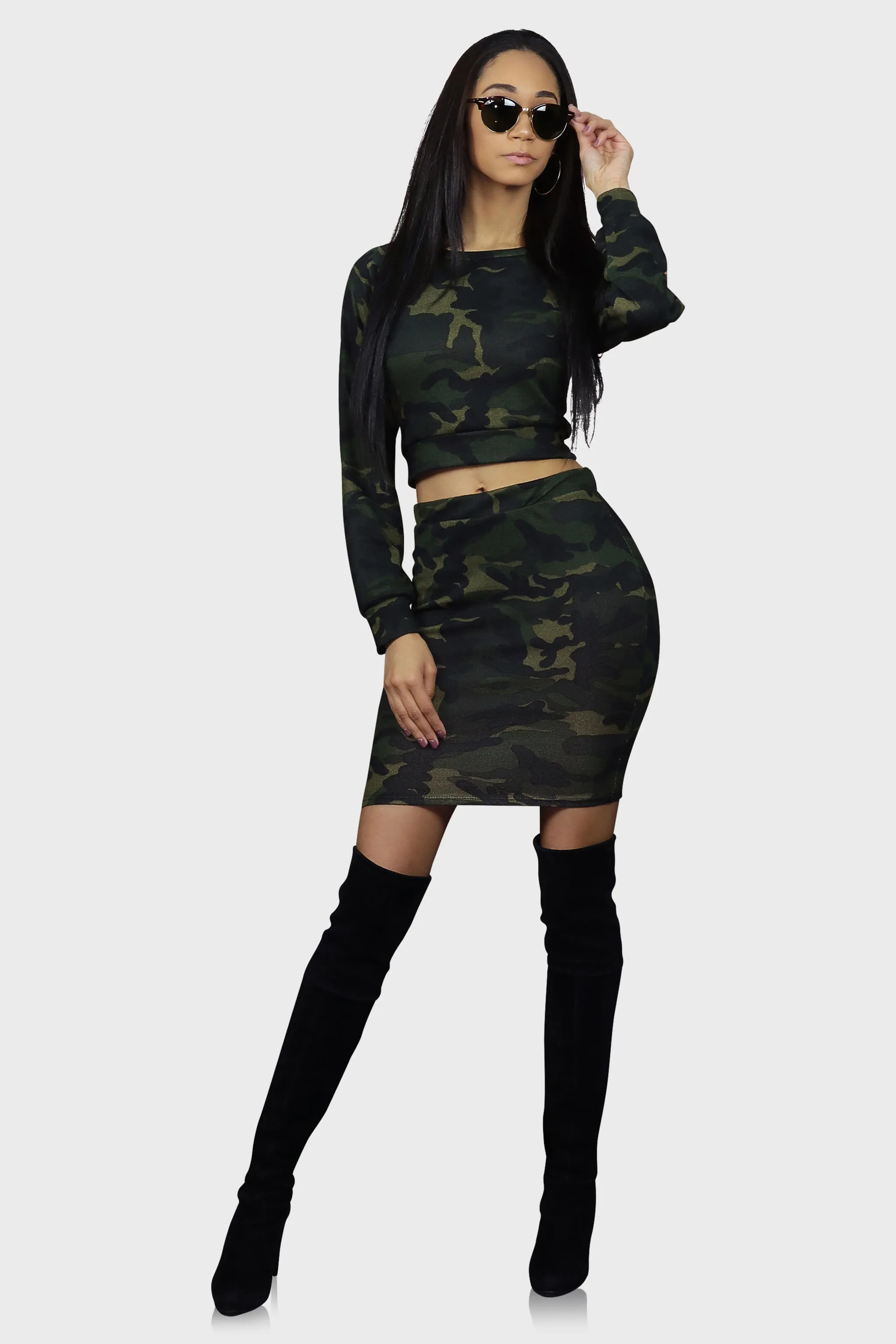 Camo Skirt Set