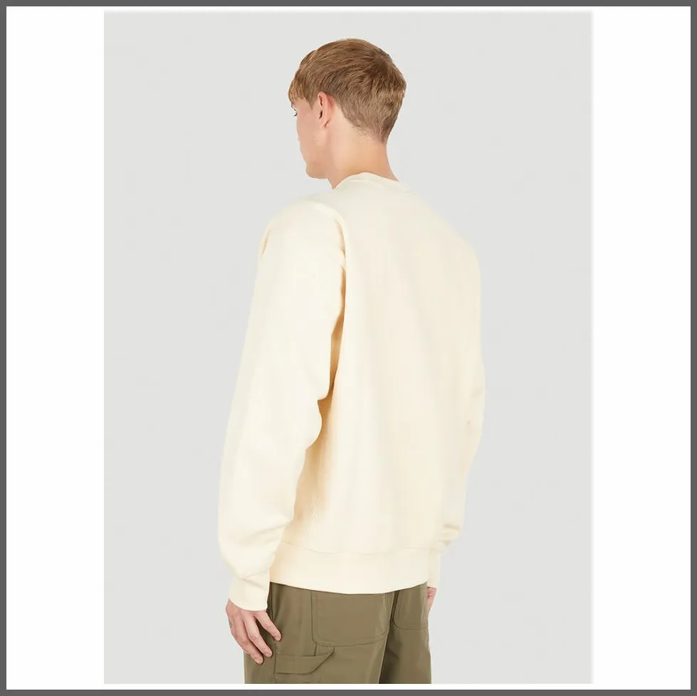 Carhartt  |Long Sleeves Plain Cotton Logo Sweatshirts