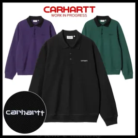 Carhartt  |Street Style Long Sleeves Logo Polos