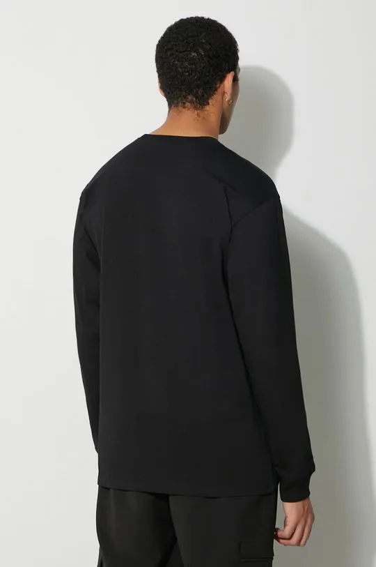 Carhartt WIP cotton longsleeve top black color