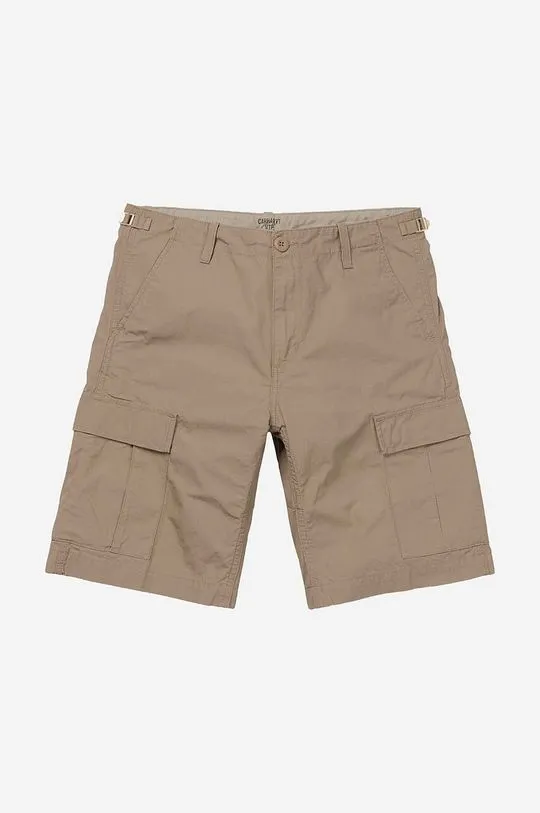 Carhartt WIP cotton shorts brown color