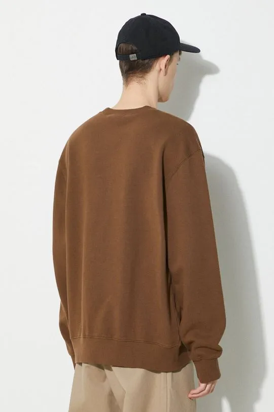 Carhartt WIP cotton sweatshirt Pocket Sweat men's brown color I030903.1ZDXX