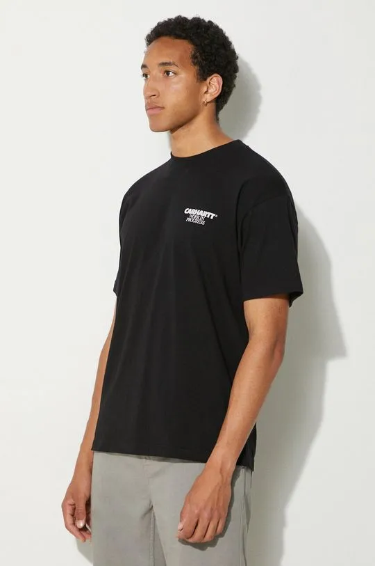 Carhartt WIP cotton t-shirt Ducks men’s black color with a print I033662.89XX