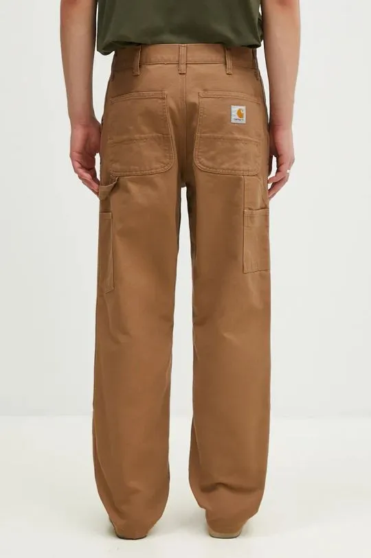 Carhartt WIP cotton trousers Double Knee Pant brown color I031501.HZ02